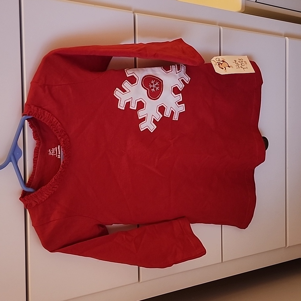 NWT 24 Months Red Dress with white Snowflake